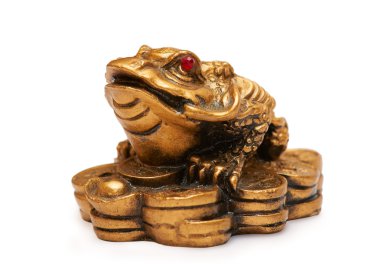 Feng shui frog, a symbol of China clipart