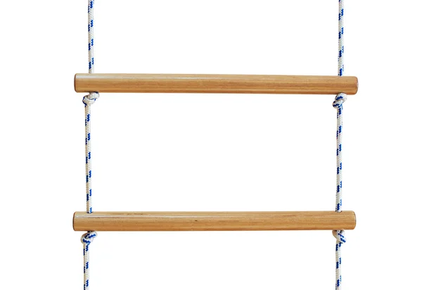 Escalera de cuerda de madera — Foto de Stock