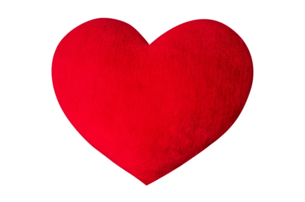 Червоне серце вовни — стокове фото