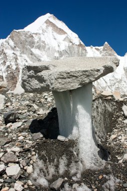 everest ana kampı giderken bir glacier üzerinde tuhaf 