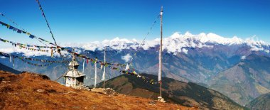 Panoramatic view from Langtang to Ganesh Himal clipart