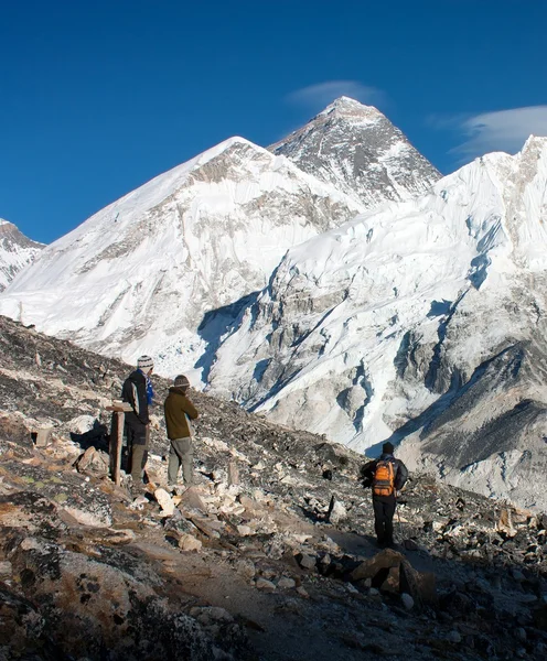 Vista del Everest y Nuptse desde Kala Patthar —  Fotos de Stock