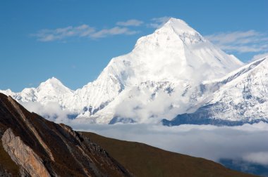 Dhaulagiri from thorung la pass clipart