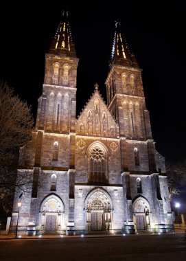 Her gece görüş vysehrad Kalesi - Prag - Çek Cumhuriyeti