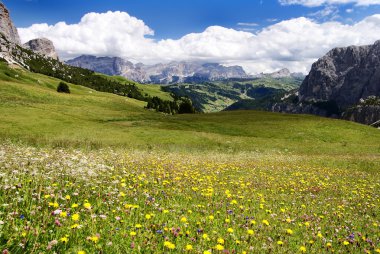 Passo gardena alias grodner joch - sella gruppe dolomiti İtalya göster