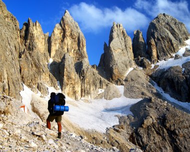 Passo delle farangole - pale di san martino - dolomiti - italy clipart