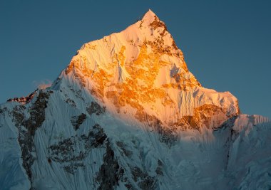Evening view of nuptse from kala patthar clipart