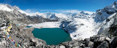 View from kongma la pass - sagarmatha national park - Nepal clipart