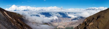 thorung la görünümünden geçiş annapurna Dharma dhaulagiri Dharma