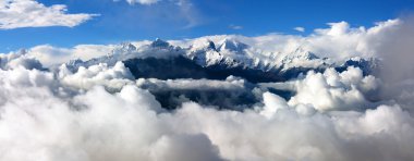 Panoramatic view from langtang to ganesh himal clipart