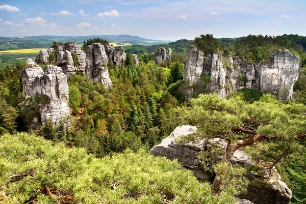 Вид с Чешский рай — стоковое фото