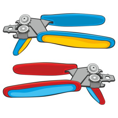 Two colored can openers clipart