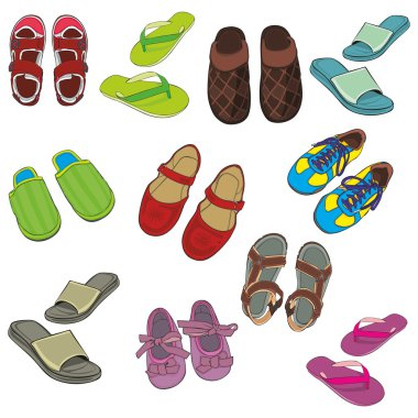 Isolated footwear clipart