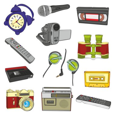 Entertainment items clipart