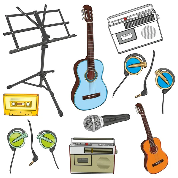 Music items — Stock Vector