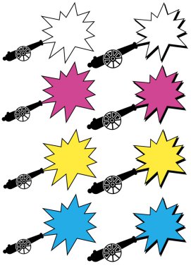 Advertising cannons clipart