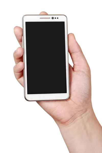 Белый смартфон КПК изолирован на белом фоне — стоковое фото