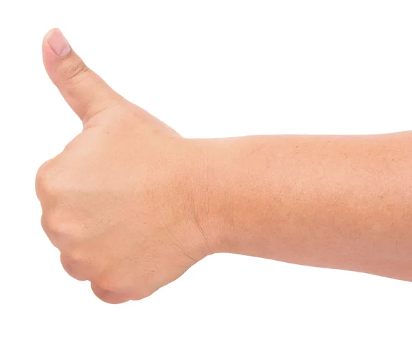 Thumb up gesture facebook like icon — Zdjęcie stockowe