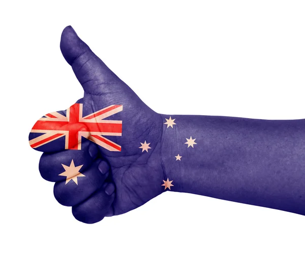 Avustralya bayrağı simgesi gibi hareket yukarı — Stok fotoğraf