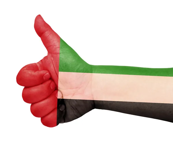 Birleşik Arap Emirlikleri bayrağı simgesi gibi hareket yukarı — Stok fotoğraf