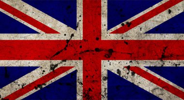 İngiltere'de kirli eski grunge bayrağı