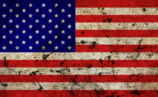 Stati Uniti sporca vecchia bandiera grunge — Foto Stock