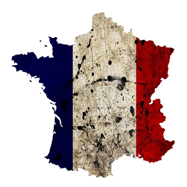 Франції межі структури карту ізольовані — стокове фото