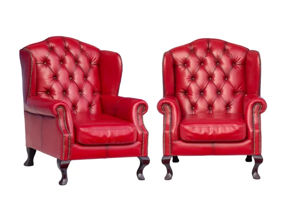 豪华复古红色扶手椅 — 图库照片