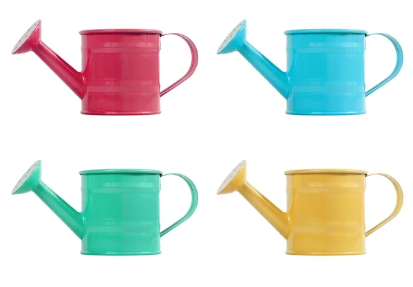 Colorful pastel color gardening watering pot — Stock Photo, Image