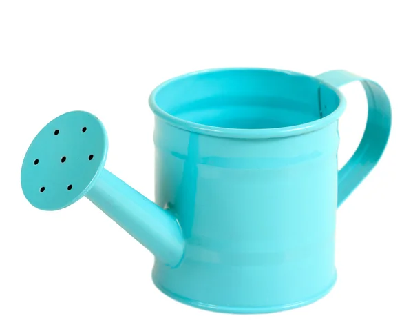 Green pastel color gardening watering pot — Stock Photo, Image