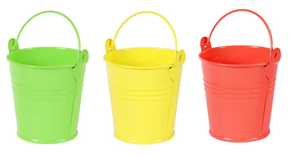 stock image Colorful gardening metal bucket