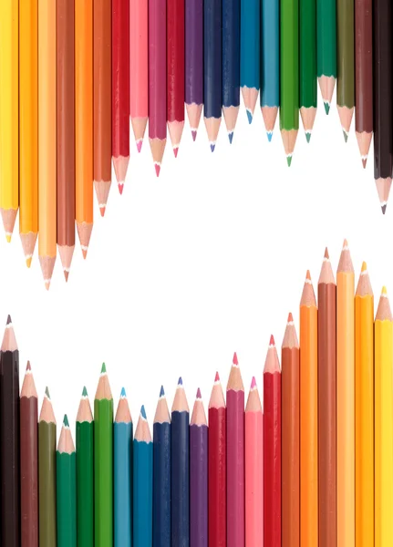 stock image Colorful pastel pencil on white background