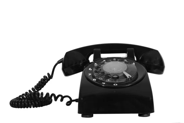1970-1980 年の古典的なレトロなダイヤル様式の赤い家電話 — ストック写真
