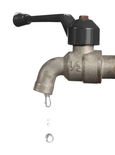 stock image Water leaking from old metal tap