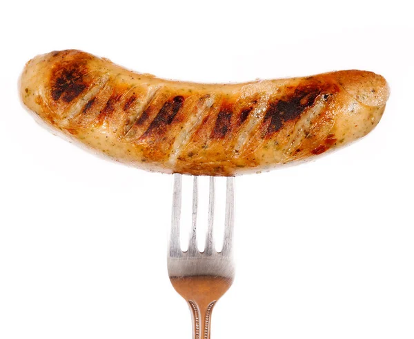 Barbecue grillé Weisswurst saucisse — Photo