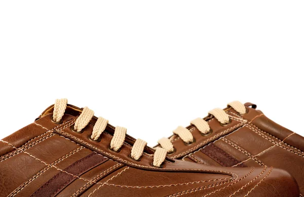 Brown modern leather shoe — Stock Photo, Image
