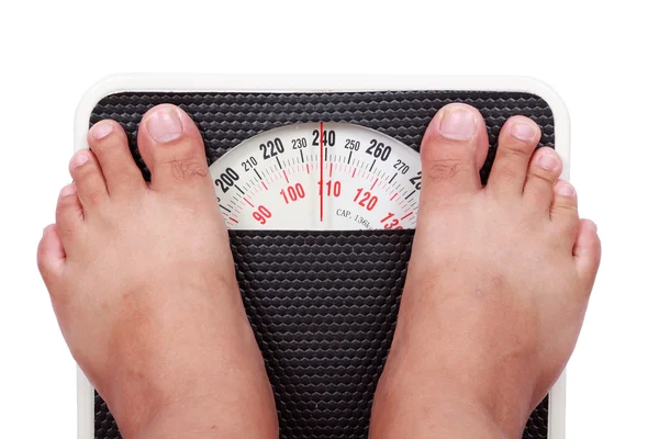 Analoge Gewichtswaage isoliert — Stockfoto