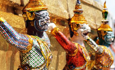 Ramayana şekil wat prakaew Tapınağı, Tayland