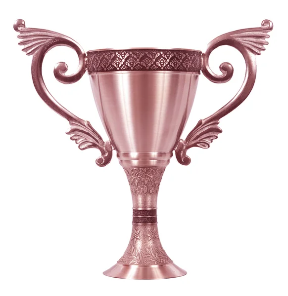Brons metall trophy isolerade — Stockfoto