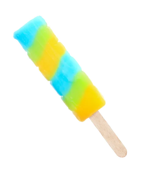 Colorful fruity sorbet ice cream isolated — Stock Photo, Image