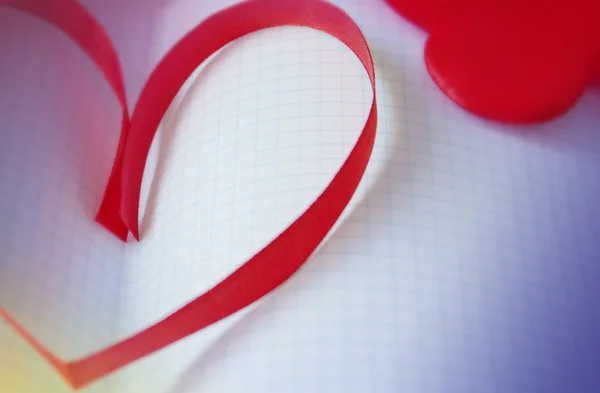 De dag van Valentijnskaarten wenskaart hart — Stockfoto