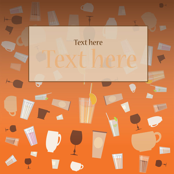 Иллюстрация различных напитков на изолированном фоне
