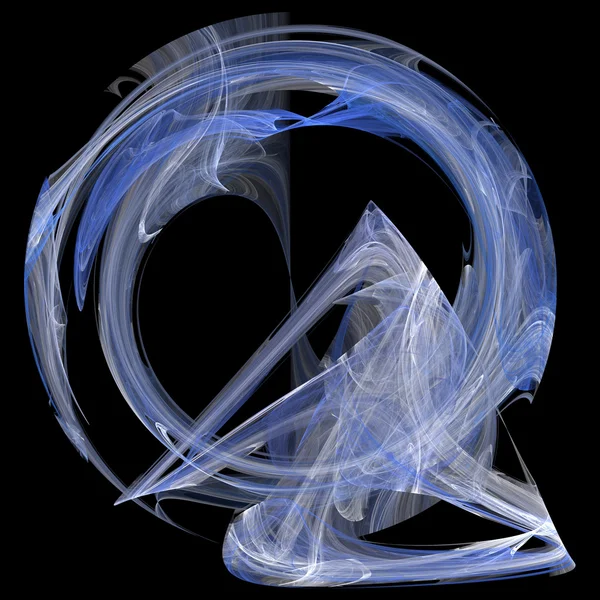 Абстрактний чорно-синій фрактальний фон — стокове фото