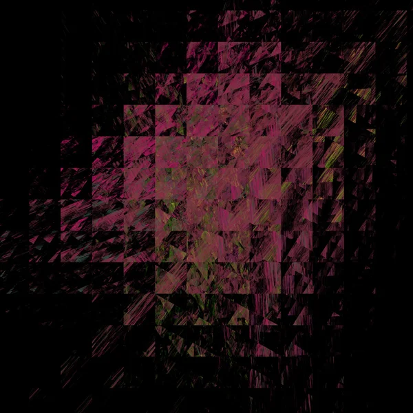 Square fractal black background — Stock Photo, Image