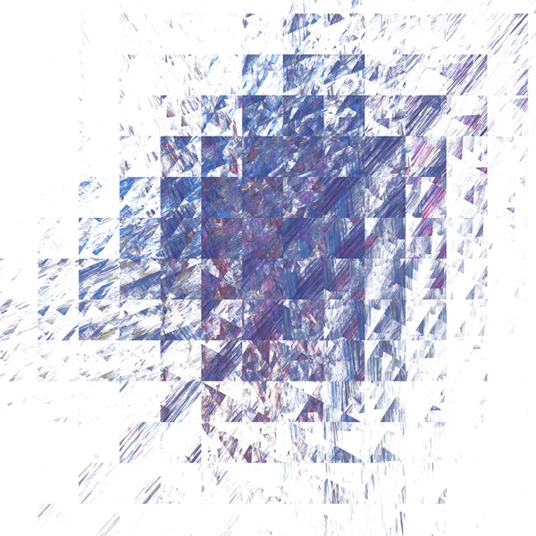 Square fractal white background — Stock Photo, Image