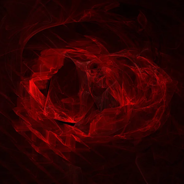 Abstrakt svart och röd fraktal bakgrund — Stockfoto