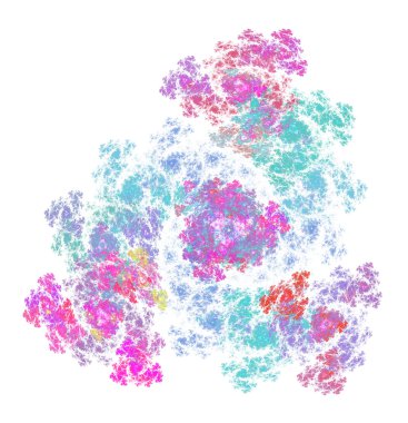 beyaz zemin üzerinde büyük soyut fractal