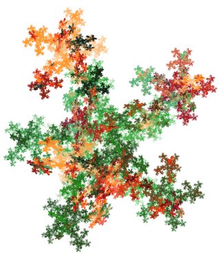 beyaz zemin üzerinde büyük ekoloji soyut fractal