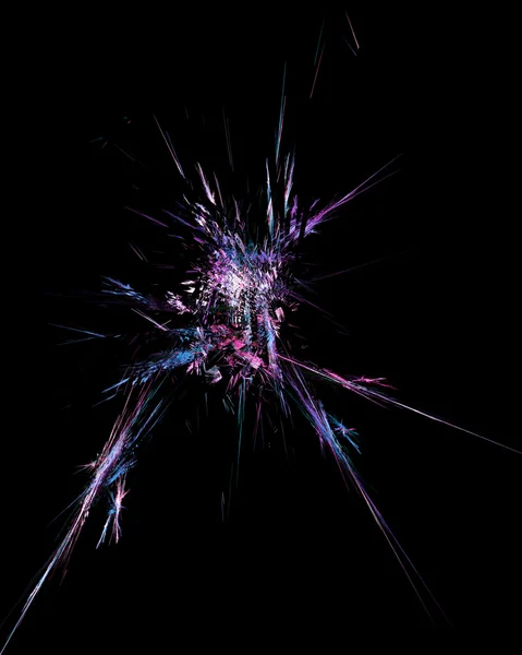 Siyah arka plan üzerine büyük soyut fractal — Stok fotoğraf