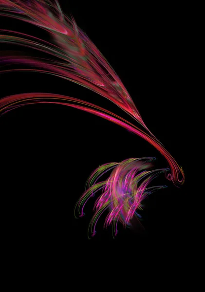 Abstract fractal elements over black background — Stock Photo, Image